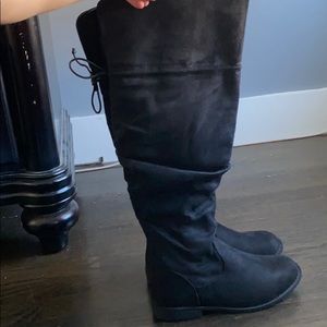 Girls black tall boots NWOT